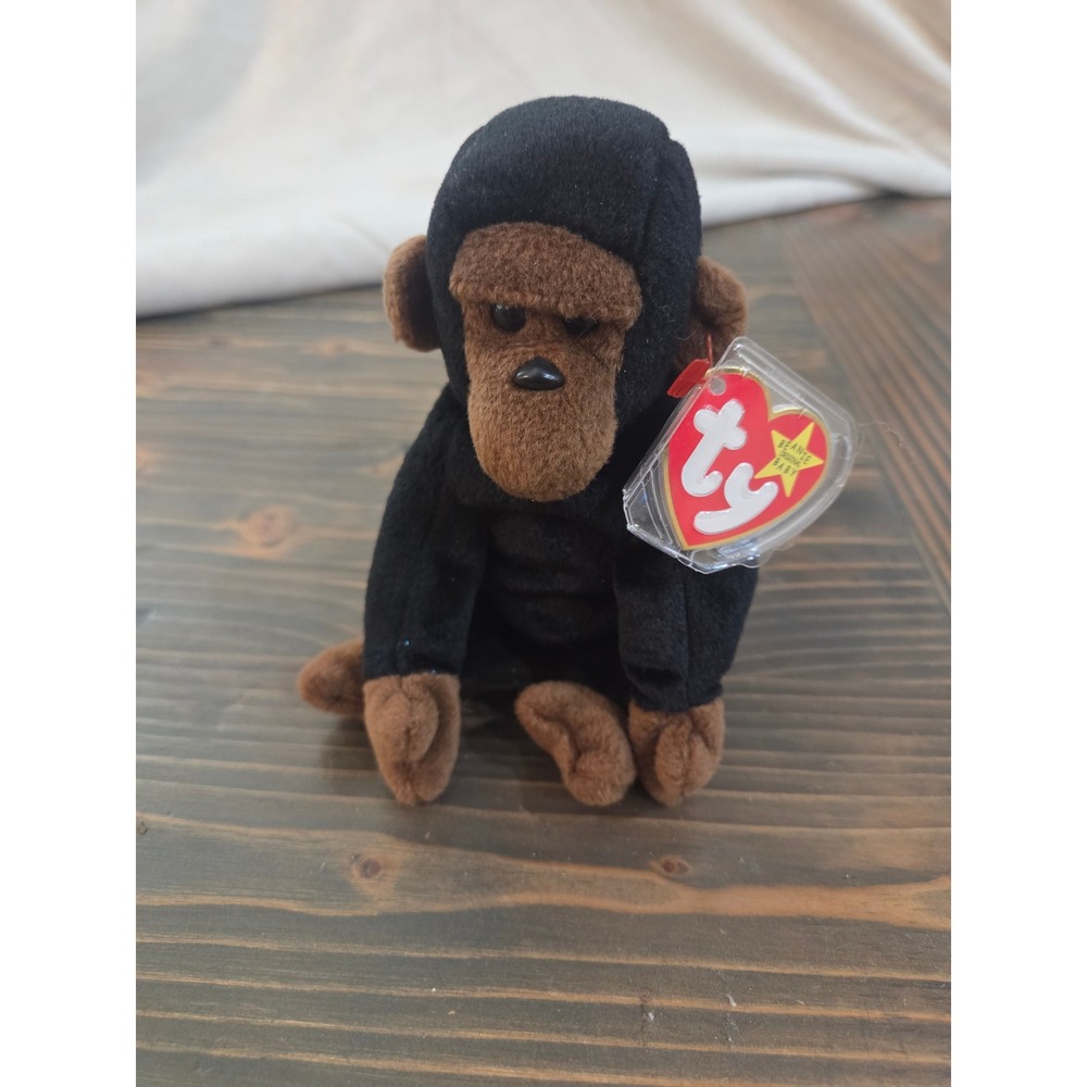 Ty Beanie Baby Congo the Gorilla Black Plush Rare 1996 Vintage Stuffed Animal